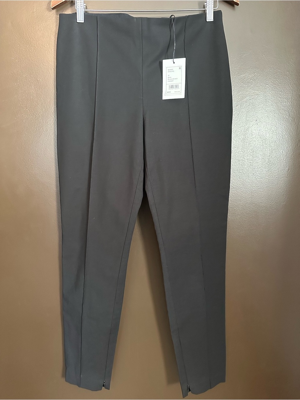 THEORY Seamed Skinny Stretch Cotton Side Zip Legging Pant NWT Size 12